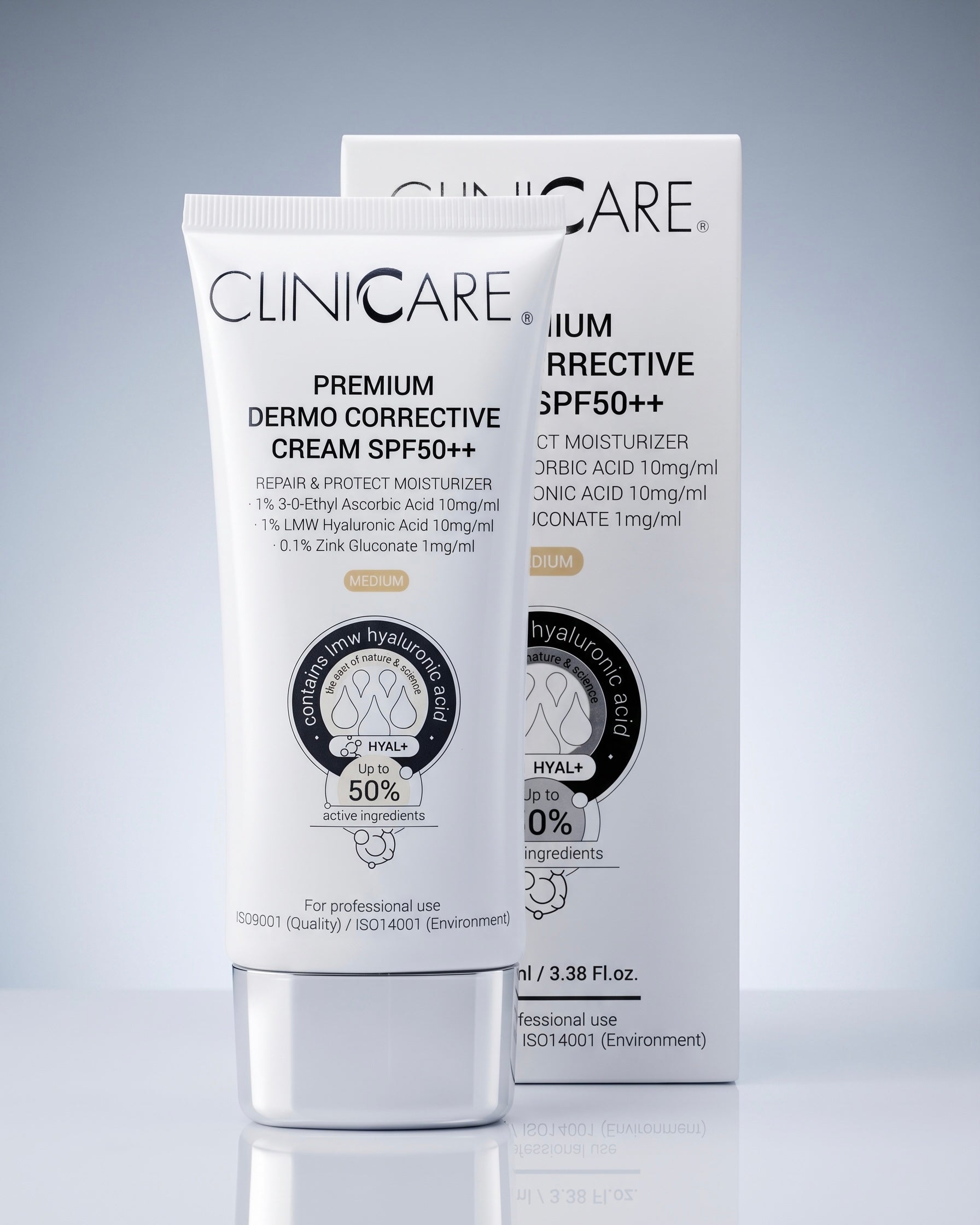 PREMIUM DERMO CORRECTIVE CREAM SPF50++ CLINICARE